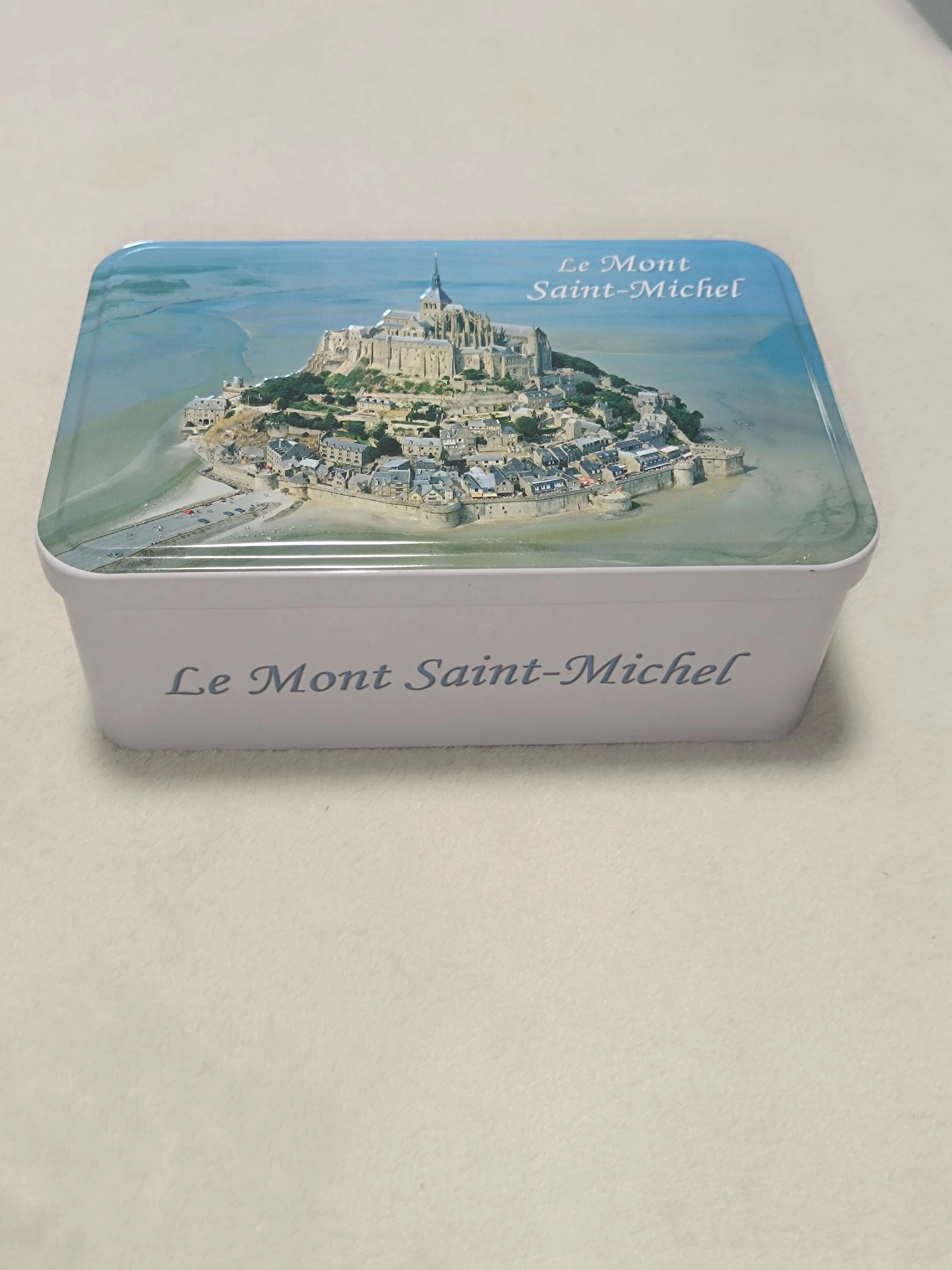Boite de rangement en métal 🩵 Le Mont Saint-Michel